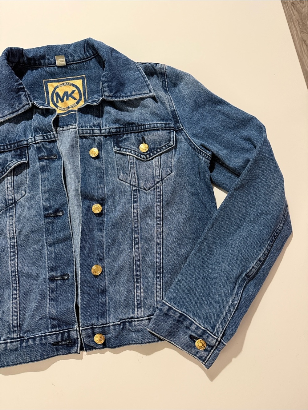 Michael Kors Women’s Jean Jacket Medium Trucker Jacket - Picture 3 of 15